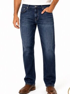 Mavi Zach Mens Straight Leg Jeans Dark Wash Blue Denim 38x32‎ R171901